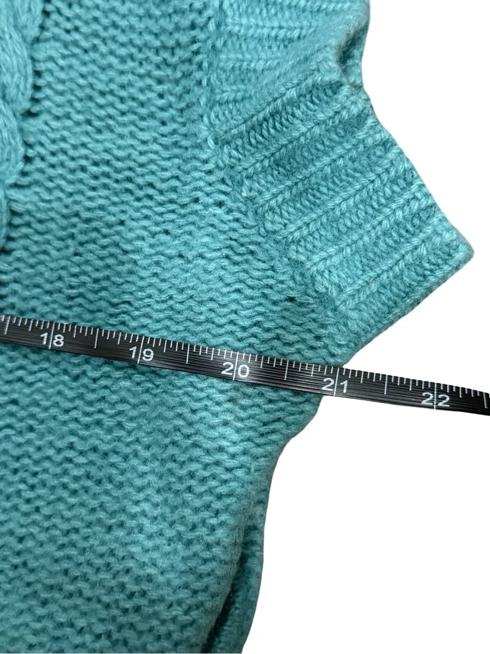 ✨Free People Blue Wool Blend Collared‎ Cardigan Size M Short Sleeve Knit Sweater